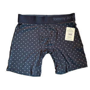 Tommy John Cool Cotton Boxer Brief Dress Blues Sky Bud Small NWT